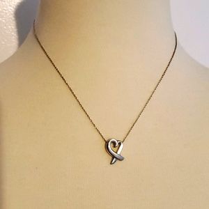 EUC Tiffany & Co Loving Heart Necklace.